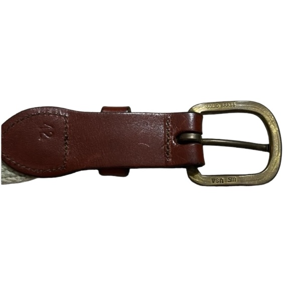 Men’s Canvas and Leather Code Flag Belt Size 42 - Picture 5 of 11